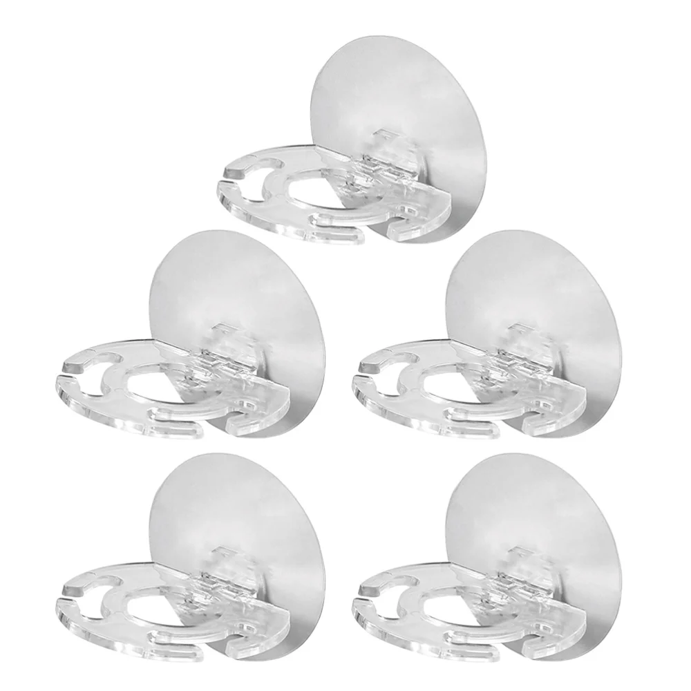 5pcs Punch free Toothbrush Holder Seamless Stickers Rack Wall Mounted