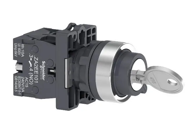 XA2EG03 Key selector switch-&Oslash;22-3 positions stay put 2NO