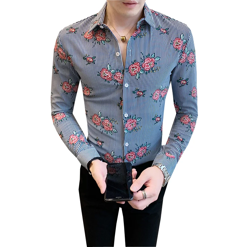 Chemise noøl Homme, французская рубашка, приталенная, с принтом, Camisas Para Homem, повседневные рубашки, мужская рубашка, модная, нарядная, клубная одежда