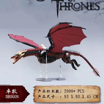 

New Arrive Game Movie Thrones Dragon Black Death Balerion Action Figures Building Blocks Collectible Toys For Gift