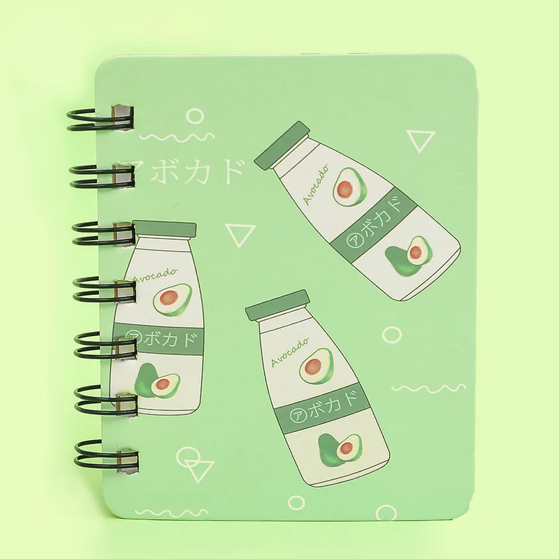 cartoon cute coil portable notebook notebook pockets this Korean small fresh notebook - Цвет: Розовый