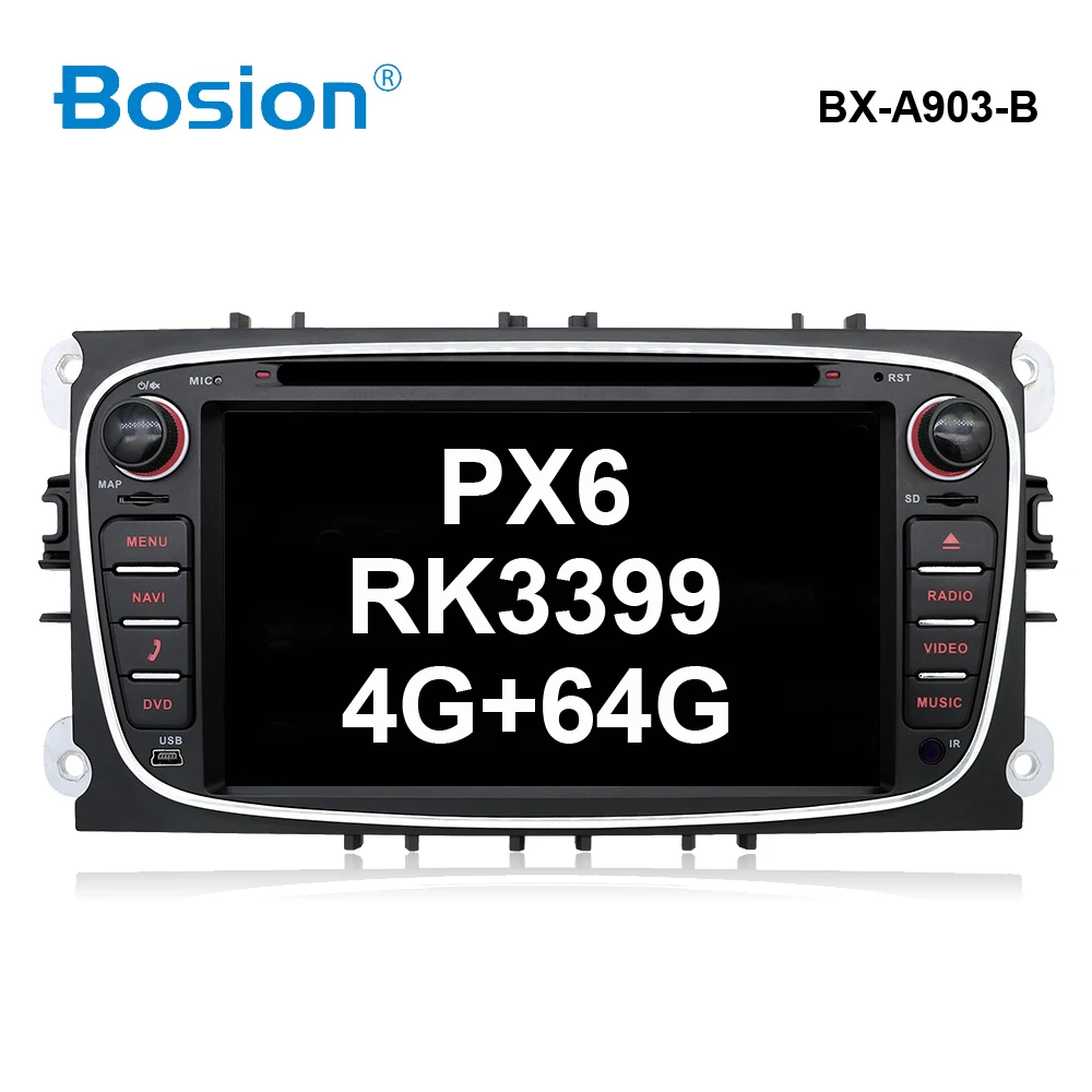 Bosion 2 din Android 9 Восьмиядерный автомобильный dvd-плеер gps Navi USB RDS SD для Ford Mondeo Focus Galaxy Аудио Радио Стерео головное устройство - Цвет: A903B 64G