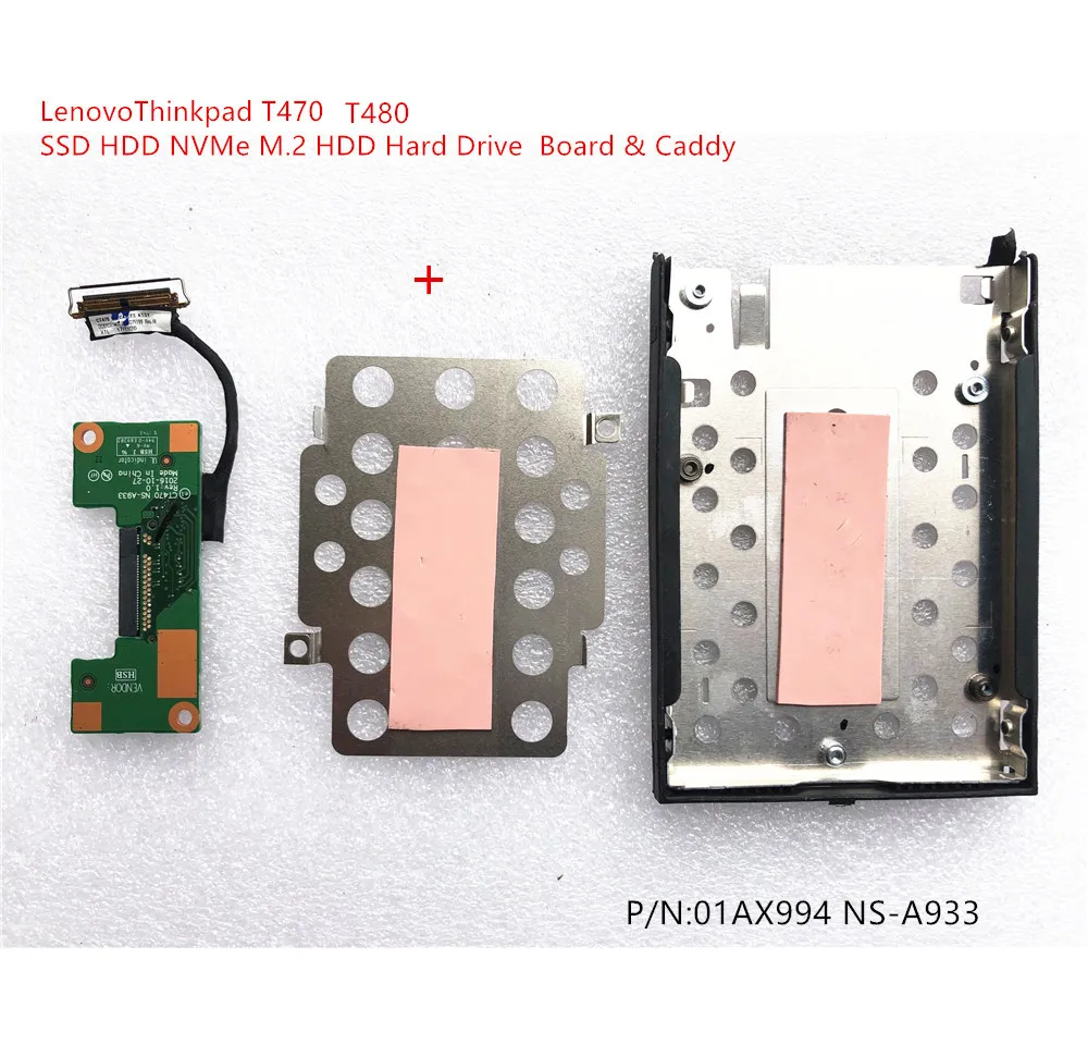 Best Price New Original For Lenovo Thinkpad T470 T480 SSD M.2 HDD SATA Hard Drive Connector Board &Caddy NS-A933