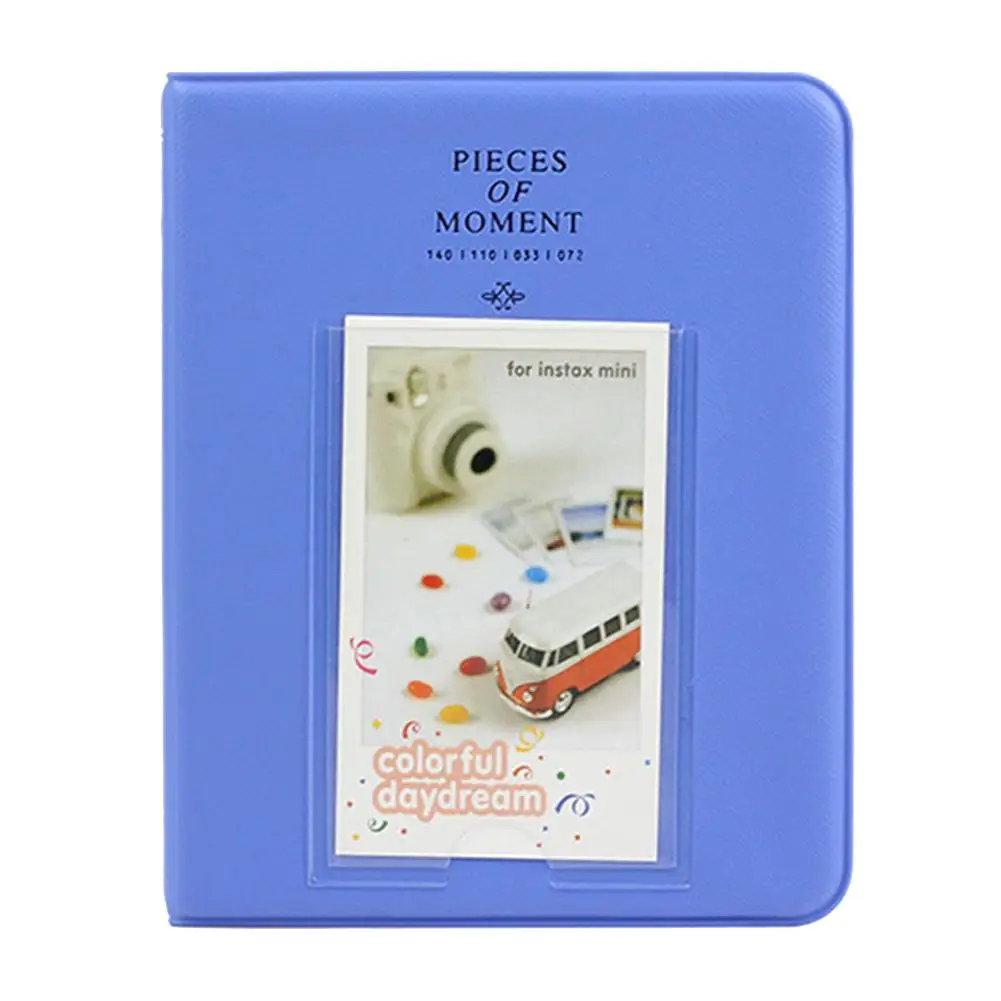 Blue Color Милый Прекрасный Альбом для фотоаппарата Instax для мини-пленки Polaroid 64 кармана Модный Цветной Альбом для хранения фотографий для Fujifilm Instax 6x9 мини-альбом - Цвет: Blue Color