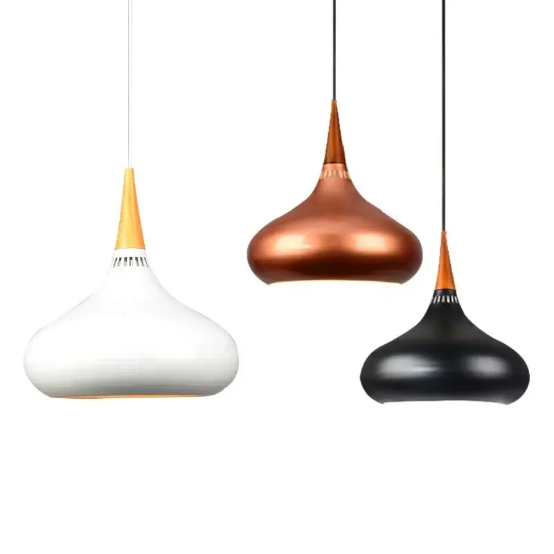 Комплект подвесных светильников в скандинавском стиле круглый алюминиевый