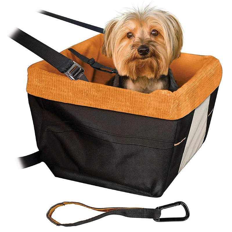 

Car Pet Booster Seat for Dogs or Cats Front & Rear Dog Car Seat Carrier Carseat for Pets Dog Seatbelt Tether Helps with Canine C