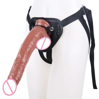 Women's Strap-on Huge Realistic Dildo for Women Strapon Dildos with Rings Women Strapon Harness Belt Sex Toys Big Long Dildo 2