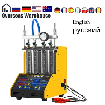AUTOOL CT150 Car Fuel Injector Tester Cleaning Machine Injector Cleaner Test Ultrasonic Gasoline Auto Tool 110V 220V 4 Cylinders gx100 auto injector cleaner non dismantle auto fuel injection washing tool car fuel injector tester cleaning throttle toolkit