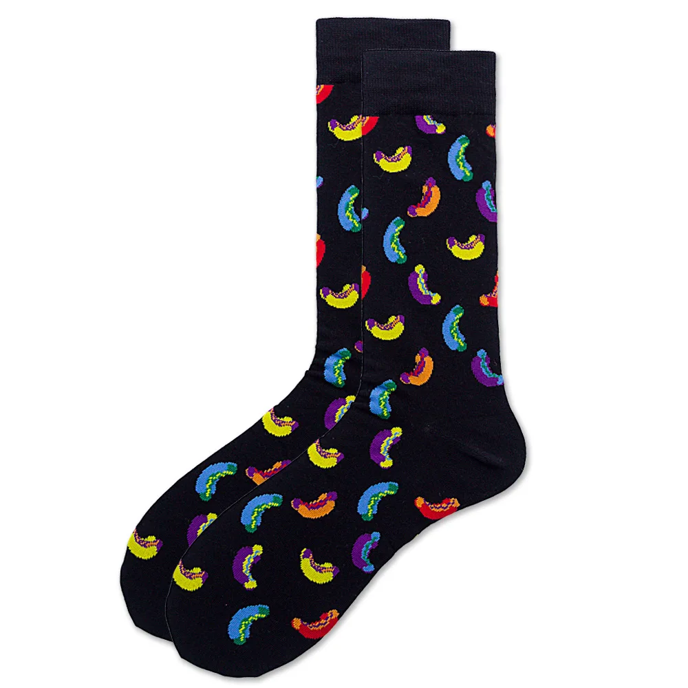 Vibrant Geometric Chess Pattern Cotton Socks - Colorful & Fun Gift