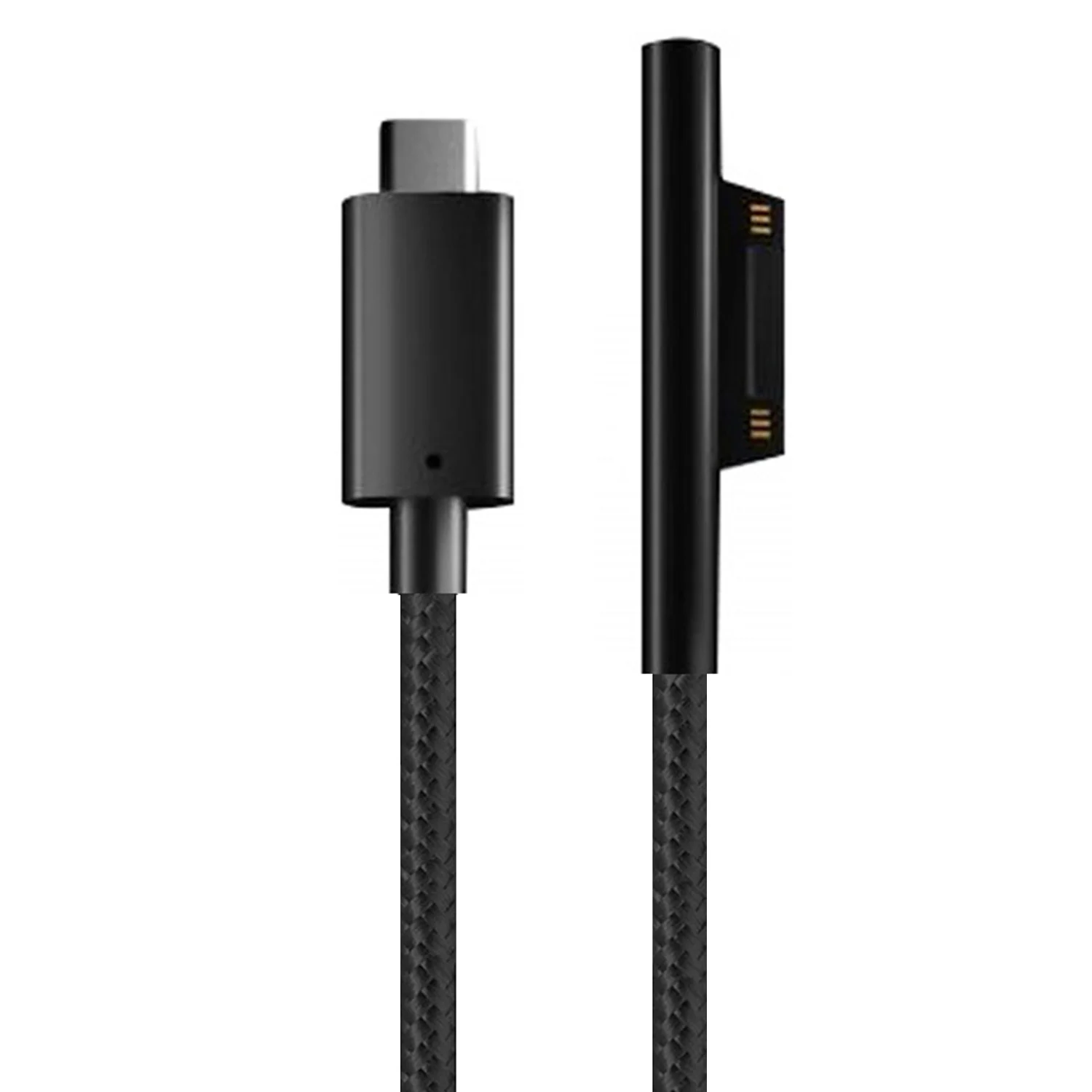 Besegad, 1,5 м, 15 в, черный нейлоновый тканый usb type-C источник питания, кабель-адаптер для зарядки, шнур для планшета microsoft Surface Pro 6 5 4 3