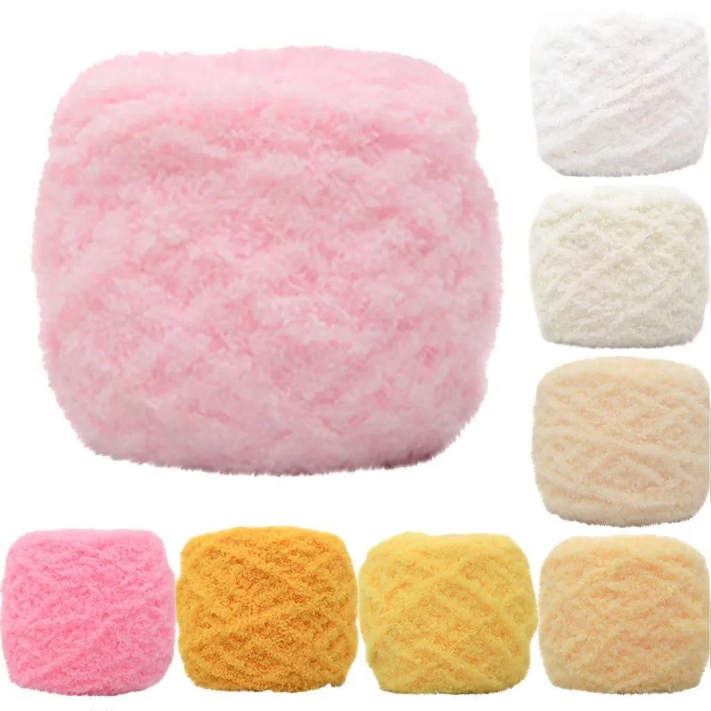 

Soft Coral Fleece Scarf Knit Thickness Warm Hat Household Supplies Home Knitted Cotton Cords Solid Color Plush Sweater Hat