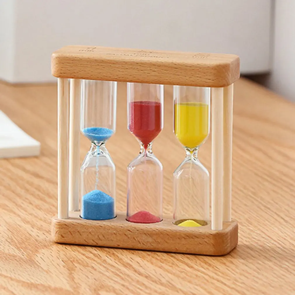 

HOT Creative 1/3/5 Minute Wooden Sand Glass Hourglass Timer Clock Home Decor Gift For Childern Simple Style