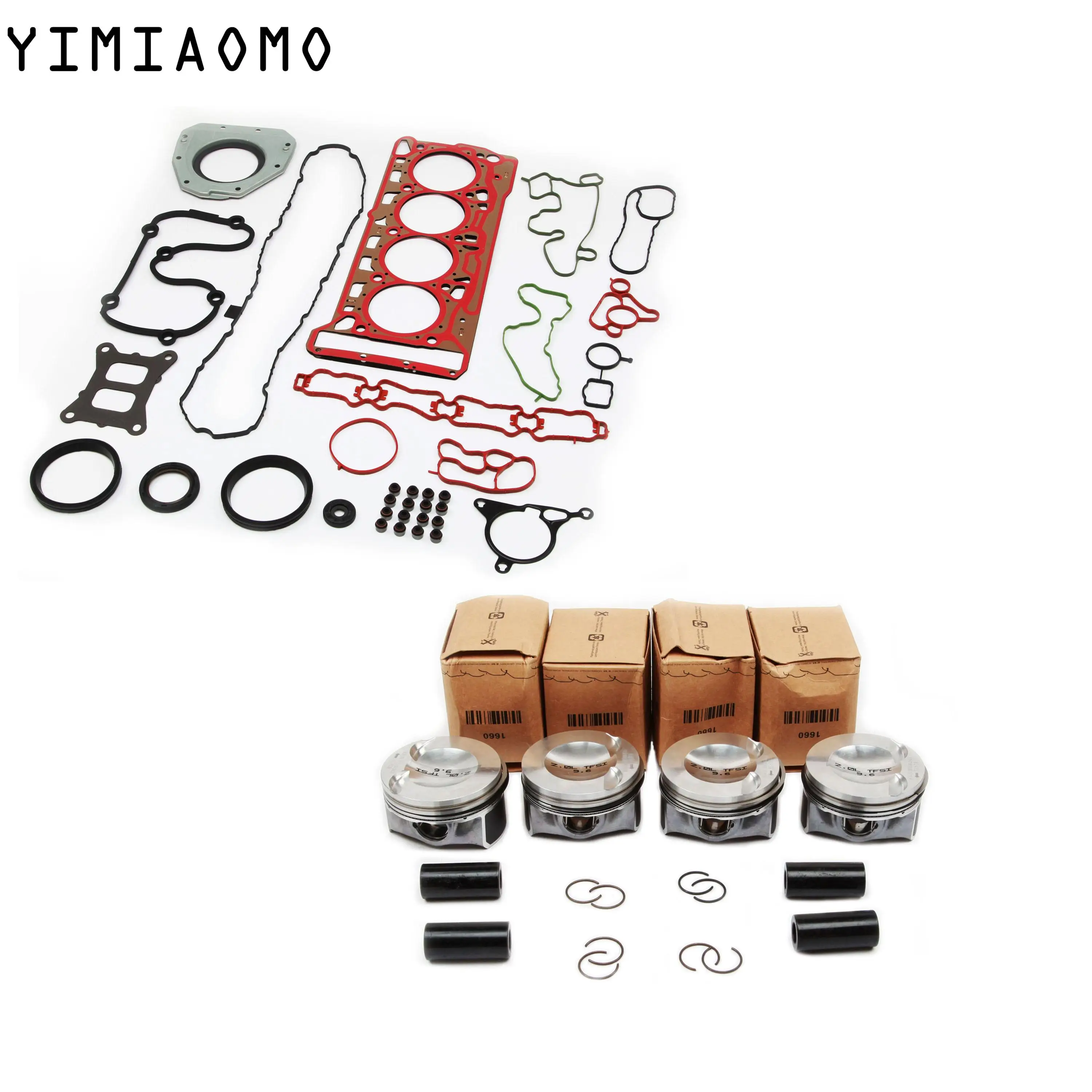 

Modified Big Wave Pistons & Rings Cylinder Gaskest Seals Engine Overhaul Kit 06H 107 065 DDÂ For Audi A4 A5 Q5 Q7 TTS VW Passat