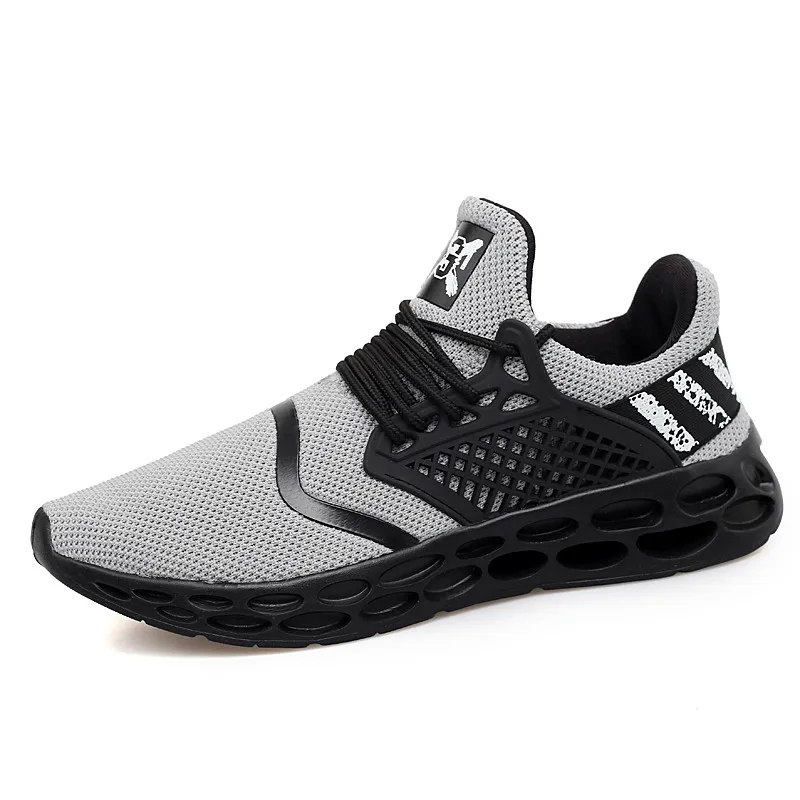 

Spring and summer new Korean version of flying woven lightweight mesh casual sports large size men's shoes