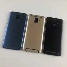 Для samsung Galaxy A6 A600 A600F корпус металлическая средняя рамка Задняя крышка батареи+ объектив камеры+ боковые кнопки(версия с двумя картами