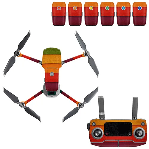 Темный хаки Граффити наклейка Skins Комплект для DJI Mavic 2 Drone Body sticker пустынный камуфляж наклейки аксессуары для кожи Mavic 2 PRO/Zoom - Цвет: Темный хаки