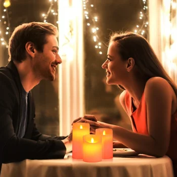 

Home Wedding Decoration Lights 3pcs Remote Control Flameless RGB+Warm White LED Pillar Candles Battery Powered