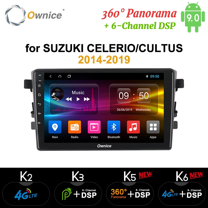 

Ownice K3 K5 K6 Android 9.0 360 Panorama Optical Car Radio for SUZUKI Alto Celerio Cultus 2015 2016 2019 Octa Core 4G DSP dvd