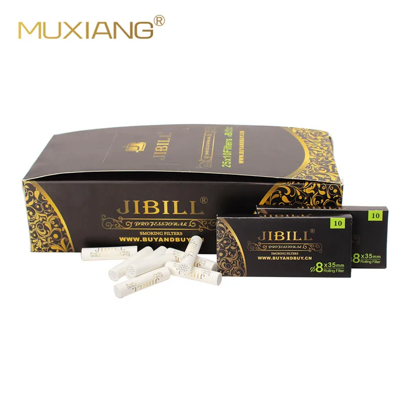 

RU-MUXIANG JIBILL 250 Pcs/lot 9mm Activate Carbon Filter Smoking Pipe Filter fd0021