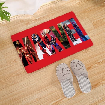 

Marvel Super Hero Logo Print Modern Home Doormat Insole Kitchen Carpet Indoor Outdoor Welcome Bathroom Anti-slip Floor Mats 80cm