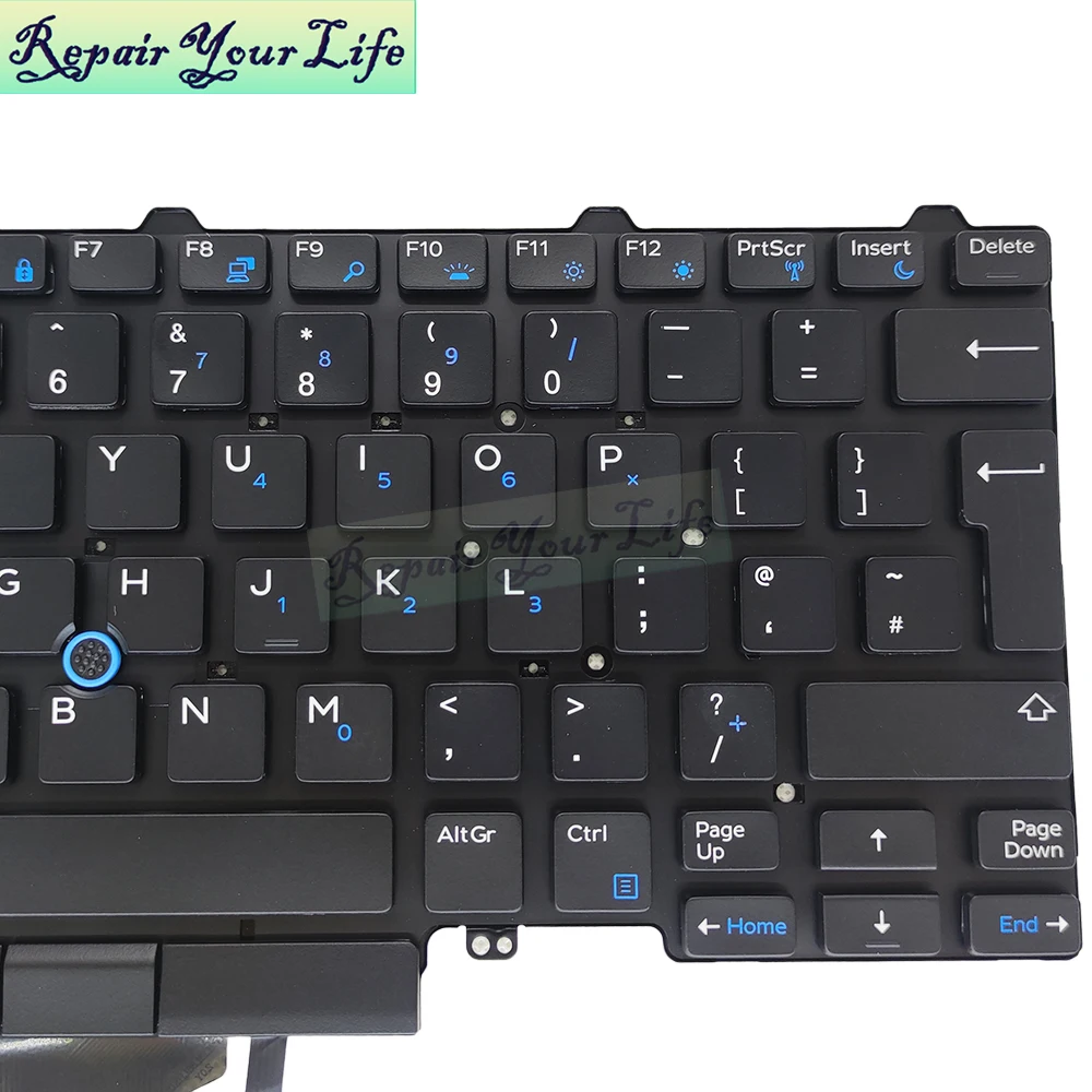 Teclado Retroiluminado para Dell Latitude 3340 E5450 E7480 E7470 E7450 0w24rk 08nc1k us gb Brasil - Imagem 3