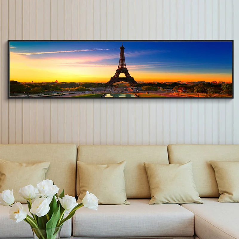 Современные пары пейзаж ночь закат настенное искусство холст живопись постер