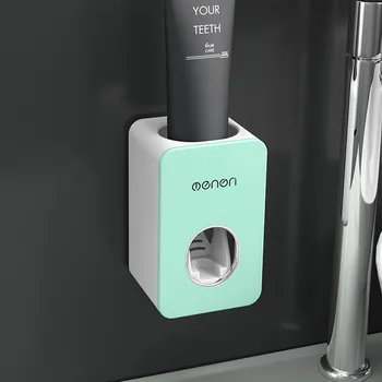 

New Automatic Toothpaste Dispenser Set Wall Mount Stand Holder Extrusion Convenient Home Bathroom Accessories#25
