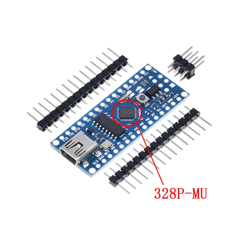 Microcontrollore 5V Mini USB 16M Nano V3.0 ATmega328 CH340 Per - Foto 8