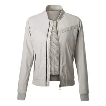 2021 Autumn And Winter New Ladies Baseball Uniform Flight Jacket Women Thick Loose Stand-up Collar Zipper Cotton Jacket Women