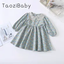 Платье для девочек; коллекция года; сезон весна; стиль; Платья с цветочным рисунком; модные детские платья с кружевным вырезом для маленьких девочек; одежда для маленьких девочек