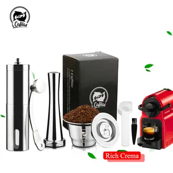 

Capsule For Nespresso Reutilisable Inox 2 In 1 Usage Refillable Capsule Crema Espresso Reusable Refillable Coffee Filter