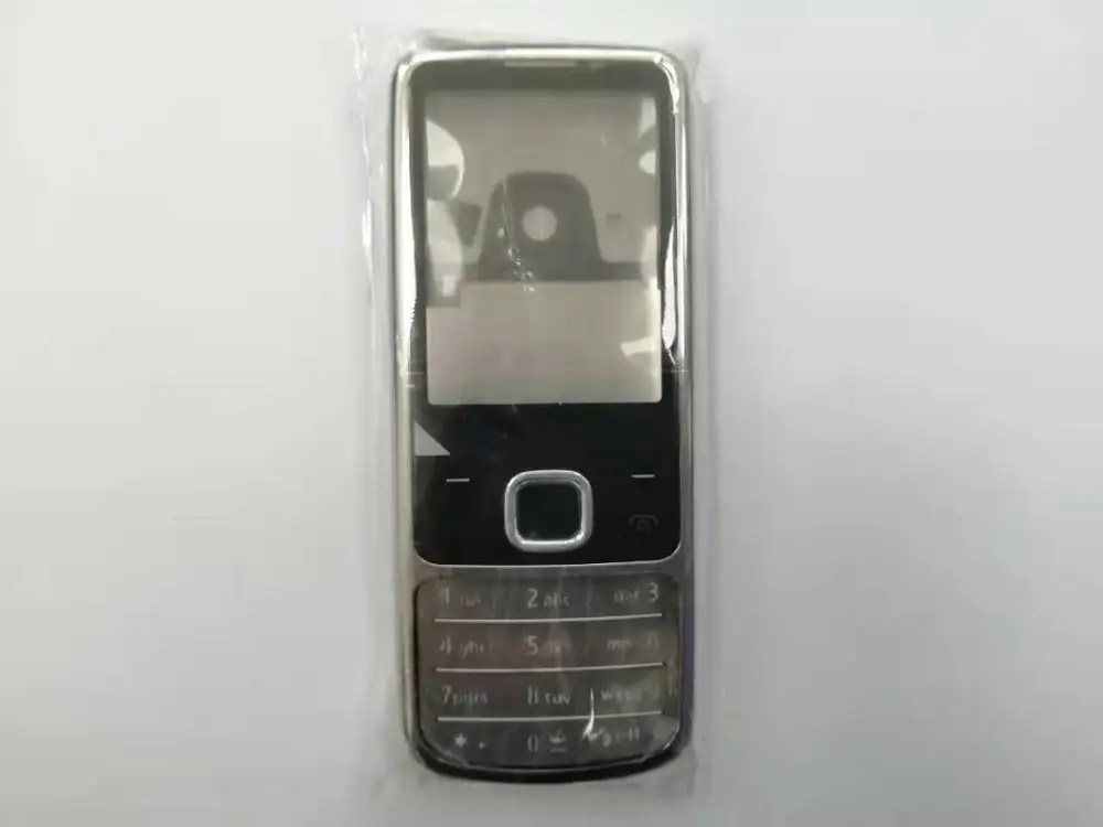 Yqwsyxl для Nokia 6700 6700C металлический полный корпус передняя рамка+ задняя крышка+ английская клавиатура Запасные части - Цвет: EnglishkeypadSilver