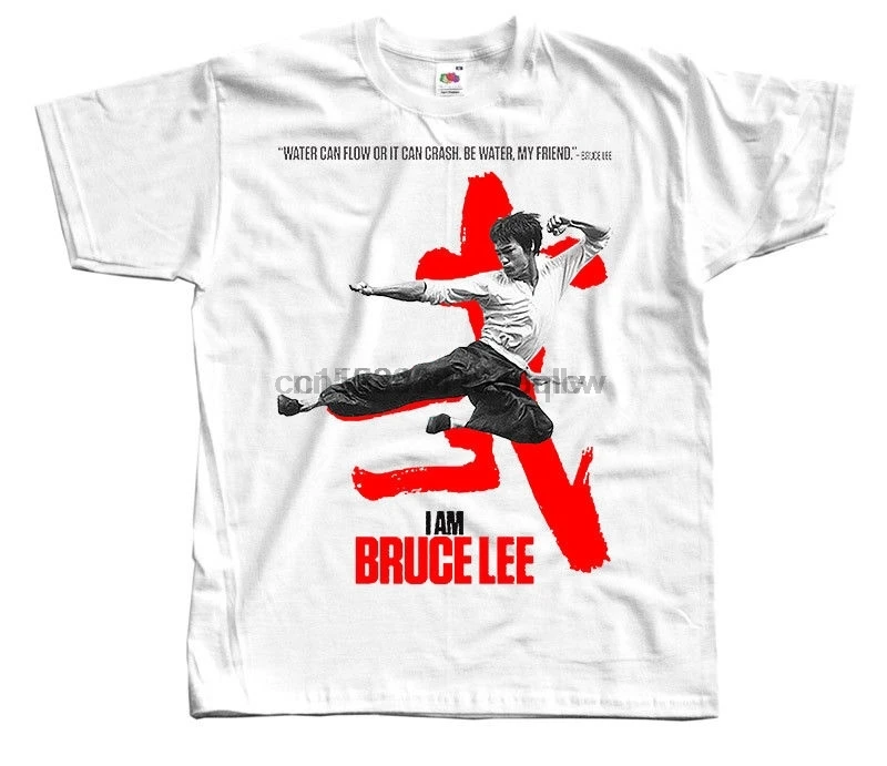 

I Am Bruce Lee T Shirt White Natural Khaki Zink All Sizes S To 4Xl