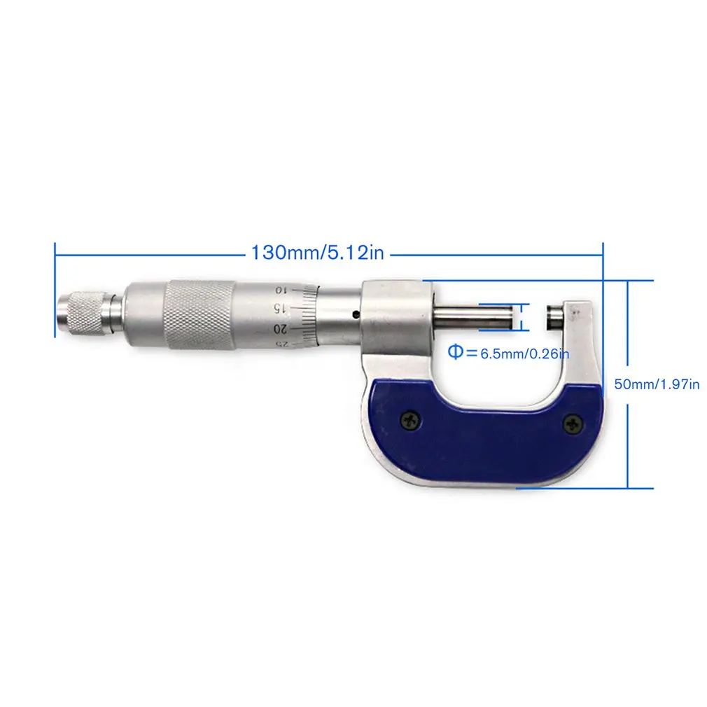 Ручной прецизионный наружный микрометр 0-25 мм/0,01 мм верньерный Калибр штангенциркуль Твердосплавный Наконечник измерительные инструменты