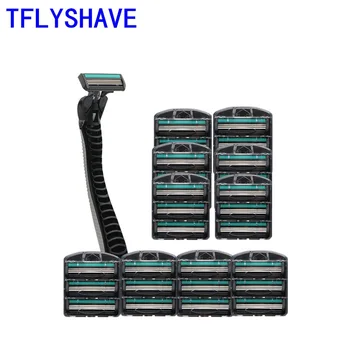 

TFLYSHAVE Men Replaceable Blade High Quality 3 Layer Blade Effectively Clean 1 Holder 30 Blades Private Facial Hair Removal
