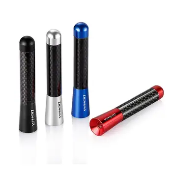 

12cm Universal Carbon Fiber Stainless Steel Car Roof Short Antenna Radio Aerial
