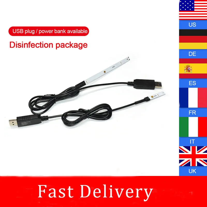 

UVC Lamp Strip UV Disinfection Lamp Home Dual Purpose Lamp USB Power Supply Charging Remove Odor Portable Protactive Health