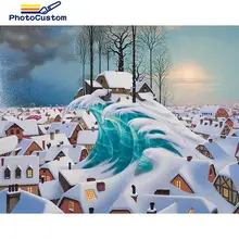 PhotoCustom Pictures By Numbers Landscape HandPainted Coloring Drawing by numbers On Canvas Home Decor Gift
