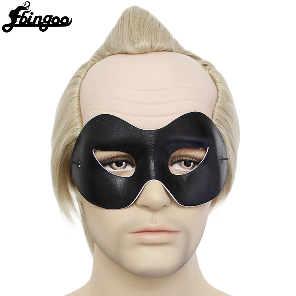 

Ebingoo The Incredibles Synthetic Cosplay Wig for Men Mr Super Energy Ba Bobo Blonde Short Straight Wig with Eye Mask
