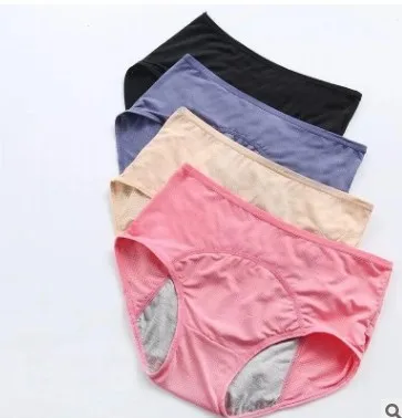 

Women Menstrual Panties Physiological Pants Leak Proof Female Underwear Period Cotton Breathable Briefs High Waist Warm 3pcs/Set