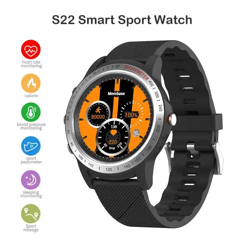 

S22 Dual Bluetooth Smart Watch 1.2-inch Perforated Full Circle Screen IP67 Multi Dial Switch Pedometer Sport Smartwatch