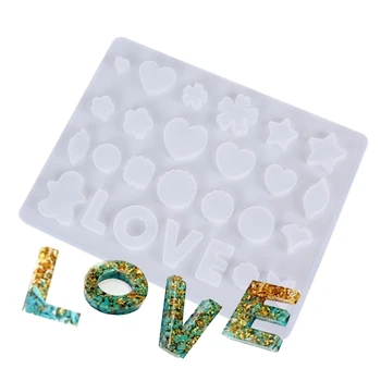 

1pcs Love UV Liquid Silicone Epoxy Mold Resin Handcraft Jewelry Tool Jewelry Mold UV Pendant Jewelry Accessories