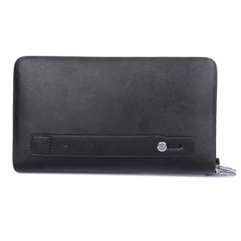 

Double zipper leather men's clutch bag long wallet clutch business bag