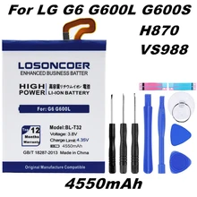 LOSONCOER 4550 мА/ч, BL-T32 Батарея для LG G6 G600L G600S H870 US997 VS988 H871 H872 H873 LS993 Батарея