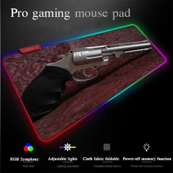 

Yuzuoan Exquisite Machine Gun Programming Computer Gaming Mouse Pad Comfort Control Large RGB Gaming Mouse Pad Non-slip Desk Mat