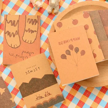 

12.5*9cm Stationery Vintage Pastel Drawing Pastels Pockets Notepad Lovely Notebook Random Styles Pocket Book