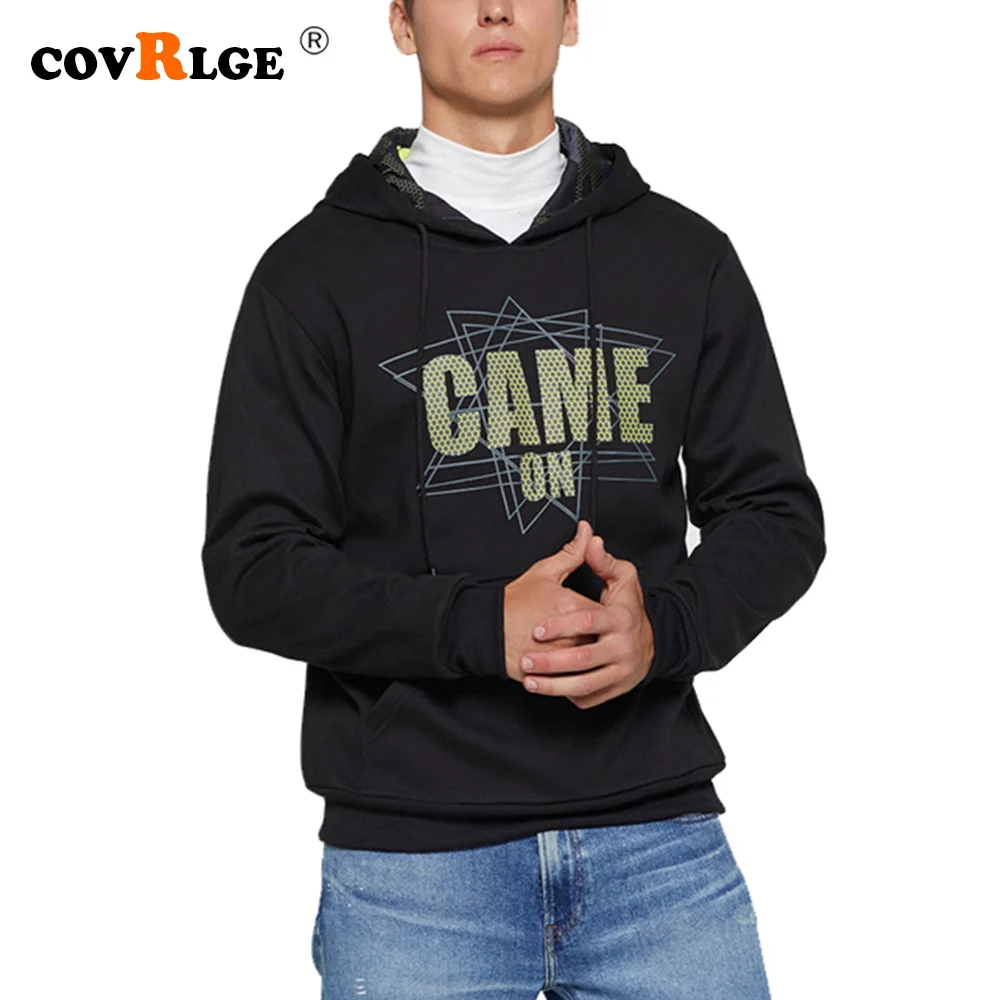 

Мужская Флисовая Толстовка Covrlge, с цветным принтом, осенняя, теплая, высококачественная, модная, креативная, для фитнеса Толстовка MWW255