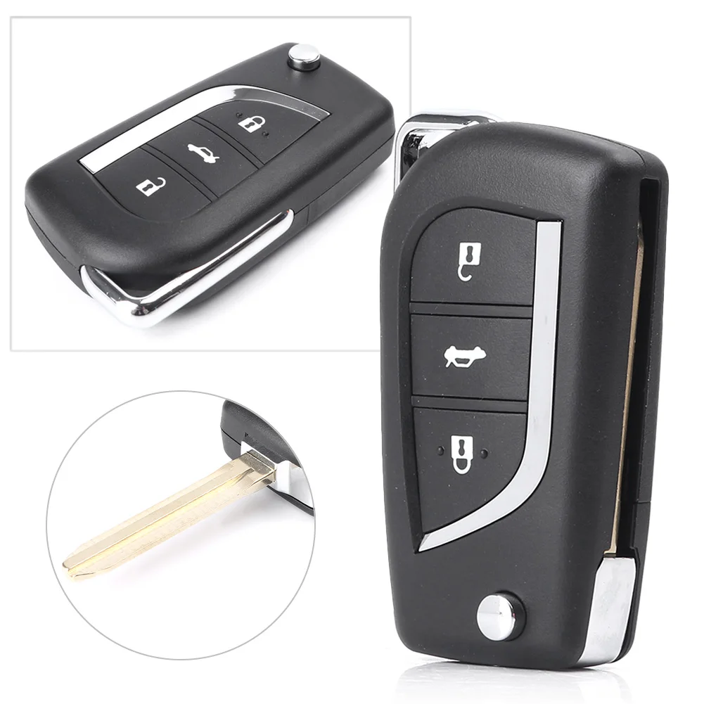

Чехол для Toyota TOY43/TOY48 сменный корпус ключа Black с 3 кнопками