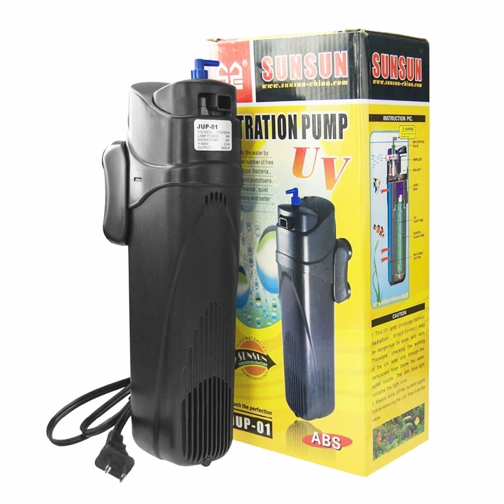 

SunSun JUP-01 9W UV Sterilizer Submersible Filter Pump Aquarium 75 GAL TE46