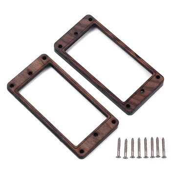 

2pcs Guitar Pickup Frame Rosewood 8 Screws Slanted Double Coil Pickup Frame Mounting Ring Humbucker Frame For Musical Instrument